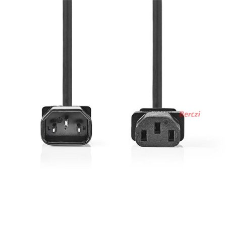 Nedis táp kábel IEC-320-C14 - IEC-320-C13, 3 x 0.75 mm˛, hossz 3m, CEGL10500BK30