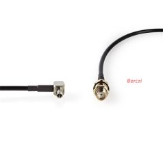   Nedis SMA kábel, SMA aljzat - TS9, 50 Ohm, 0.20m, CSGB02125BK02
