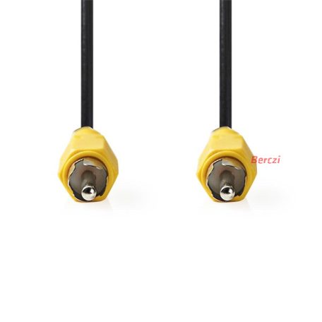 Nedis CVGL24100BK50 composite videó kábel, RCA dugó - RCA dugó, hossz 5m