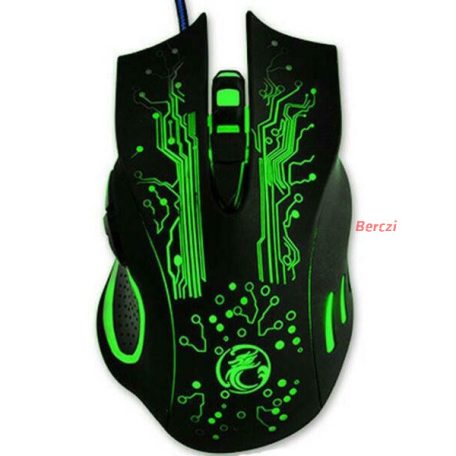 IMICE Vezetékes egér optikai, gaming X9, 3200dpi, USB, Fekete