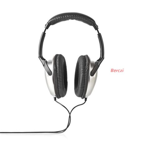 Nedis HPWD1201BK fajhallgató, hosszú kábel, kábel hossz 6 m, hangerőszabályzó