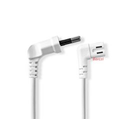   Nedis CEGL11055WT30 tápkábel, Euro dugó,  IEC-320-C7,  pipa, szögben balra, 3m, fehér