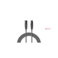   Nedis  COTG15012GY150 DMX adapter kábel, XLR 3 tűs apa | XLR 3 tűs anya | Nikkelezett | 15,0 m | kerek | PVC | Sötétszür