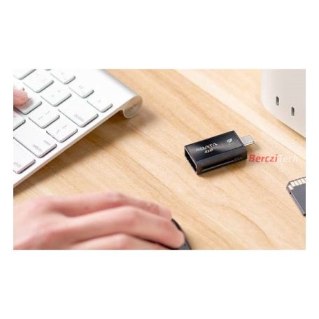 ADATA SSD Külső USB 3.2 1TB SC730, Type-A+Type-C, fekete