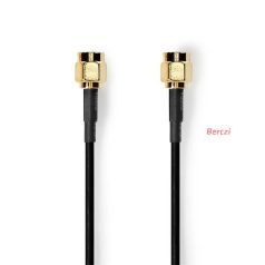   Nedis CSGL02000BK20 SMA kábel, Aranyozott, 50 Ohm, Egyetlen árnyékolt,  2,00 m, kerek, PVC, Fekete