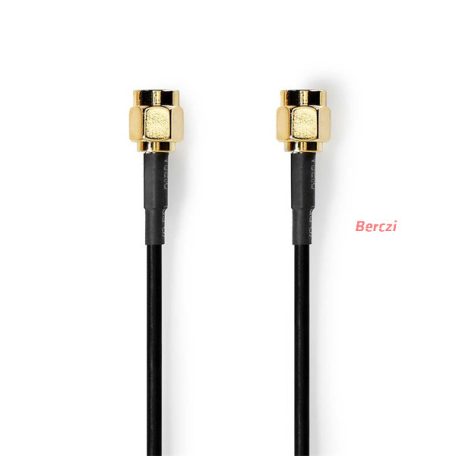 Nedis CSGL02000BK50 SMA kábel, aranyozott, 50 Ohm, árnyékolt,  5 m