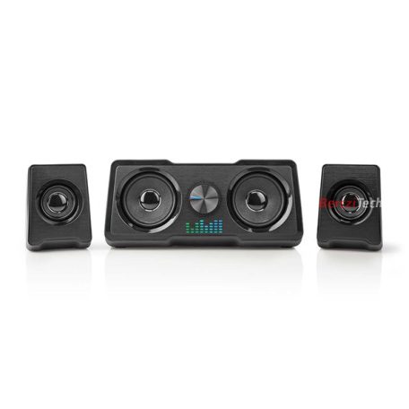 Nedis GSPR21022BK gamer hangszóró készlet, csatornák: 2.2, USB tápellátás, 3,5 mm jack, 48 W, LED, hangerőszabályozó