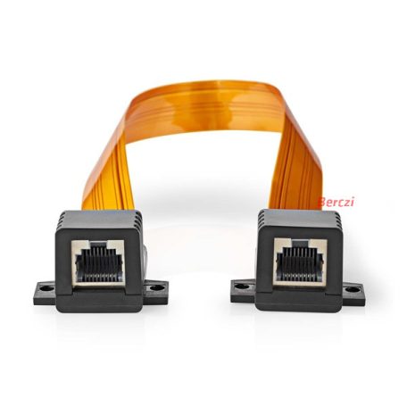 Nedis CCGB85901BK03 ablakátvezető patch kábel (szalagkábel), UTP, RJ45, 0,30 m