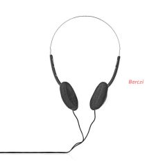   Nedis HPWD1101BK vezetékes fejhallgató, füldbe helyezhető, 3,5 mm, 1,2 m