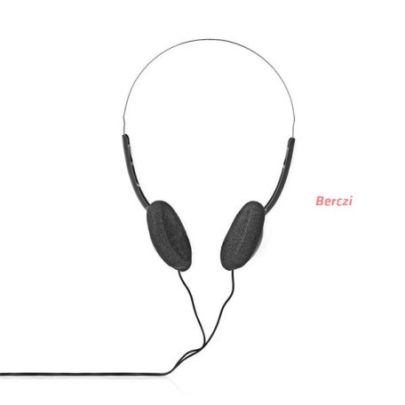 Nedis HPWD1101BK vezetékes fejhallgató, füldbe helyezhető, 3,5 mm, 1,2 m
