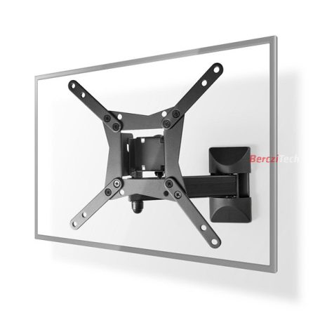 Nedis TVWM31BK 10 - 32 "  LCD TV / monitor fali tartó konzol, dönthető, forgatható, faltáv: 68 -370mm, 30kg