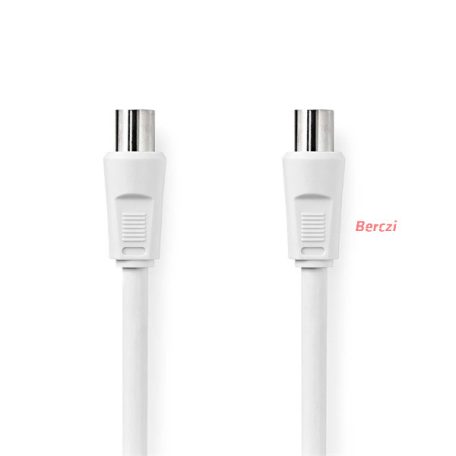 Nedis CSGL40000WT15 koax kábel, IEC (koaxiális) dugó IEC (koaxiális) hüvely Nikkelezett 90 dB 75 Ohm Dupla árny. 150m