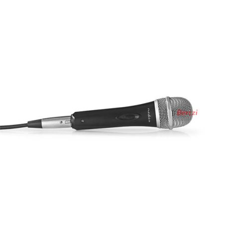 Nedis MPWD50CBK dinamikus mikrofon, levehető kábel 5m, 50 Hz - 15 kHz 600 Ohm -72 dB, kapcsoló, fekete/szürke
