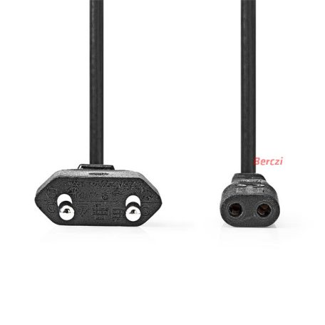 Nedis táp kábel IEC-320-C1, 2 x 0.75 mm˛, hossz 2m, CEGL11060BK20