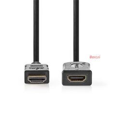   Nedis ultra HD HDMI hosszabbító kábel CVGL34096BK10, HDMI dugó - aljzat, 4K@60Hz | ARC | 10,2 Gbps | 1,00 m