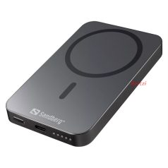   SANDBERG Hordozható akkumulátor, Mag Wireless Powerbank 5000 ALU