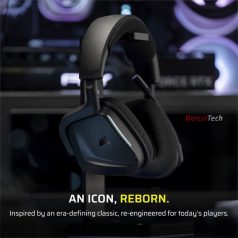   CORSAIR Vezeték Nélküli Headset, VOID v2 Wireless Gaming Headset, Dolby Atmos, carbon