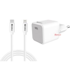   SANDBERG Hálózati töltő, USB-C AC Charger 20W + Lightning 1m