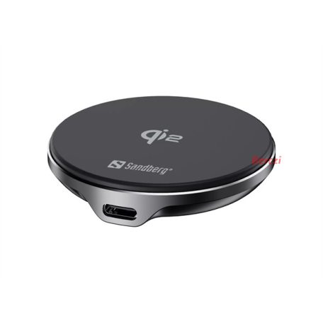 SANDBERG Mágnesen töltő, Wireless Charger Mag Qi2 15W