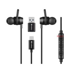 SANDBERG Fülhallgató, USB-C/A In-Earset with Line-Mic