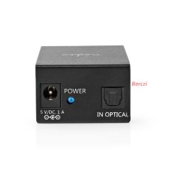   Nedis ASPL2512BK digitális audio splitter, TosLink be - 2x TosLink kimenet