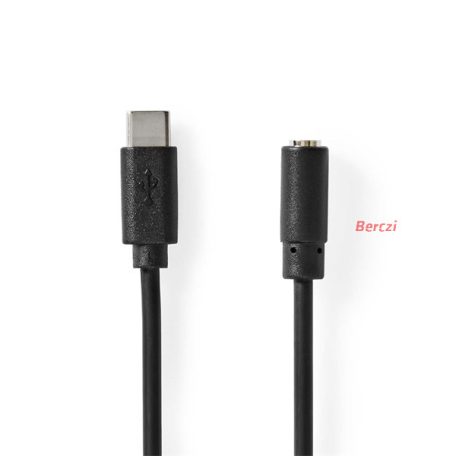 Nedis CCGL65960BK10 USB-C (USB C) dugó - 3,5 mm sztereo jack aljzat | 1,00 m