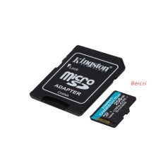   KINGSTON Memóriakártya MicroSDXC 256GB Canvas Go Plus Gen4 200R A2 U3 V30 + Adapter