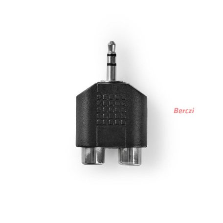 Nedis CAGB22940BK 3,5mm sztereo jack dugó - 2x RCA aljzat adapter