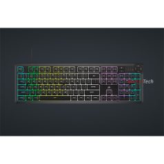   CORSAIR Vezetékes Billentyűzet Gaming, K55 CORE RGB, Médiavezérlő gombok, Cseppálló, US, fekete