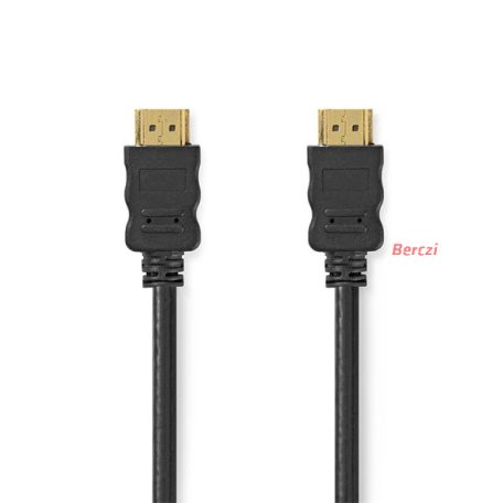 Nedis CVGL34060BK10 ultra HD HDMI kábel, HDMI dugó - dugó, 4K@60Hz, ARC, 18 Gbps, aranyozott csatlakozók, hossz 1m