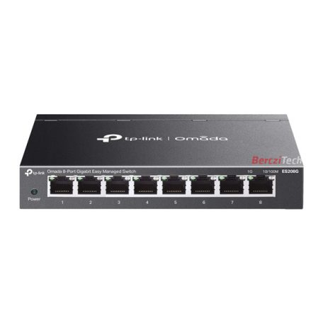 TP-LINK Switch 8x1000Mbps Fémházas Easy Smart (Omada), ES208G