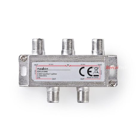 Nedis F elosztó 1-be - 4-ki, 5 - 2400 MHz | 6,5 dB, SSPL410ME