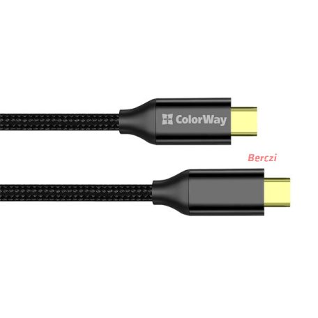 COLORWAY Kábel Type-C CW-CBPDCC062-BK, USB3.2, 20Gbps 4K PD100W, Gen2 5A 1M fekete