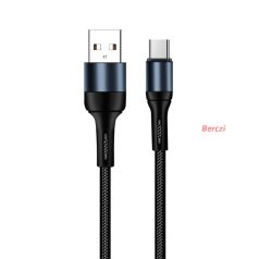   COLORWAY Kábel, USB Type-C CW-CBUC045-BK, nylon 2,4A 1M fekete