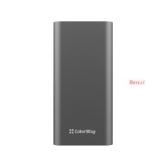  COLORWAY USB töltő adapter, Power Bank 20 000 mAh teljes (USB QC3.0 + USB-C tápellátás 22,5 W) Szürke CW-PB200LPH3GR-PDD