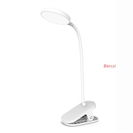 COLORWAY Asztali LED lámpa, Flexible & Clip 2 beépített akkumulátorral Fehér (CW-DL10FCB-W)