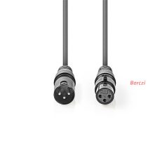   Nedis COTG15010GY200  XLR 3 tűs dugó | XLR 3 tűs aljzat, 20m
