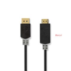   Nedis CCBW37100AT20 displayport dugó -  HDMI dugó kábel, 4K@30Hz, aranyozott, 2 m