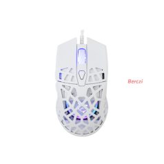   WHITE SHARK GM-5018W CARADOC-B 7D / 7200 dpi fehér RGB gamer egér