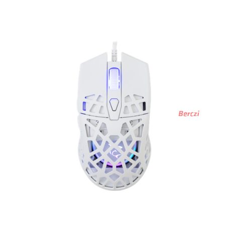 WHITE SHARK GM-5018W CARADOC-B 7D / 7200 dpi fehér RGB gamer egér