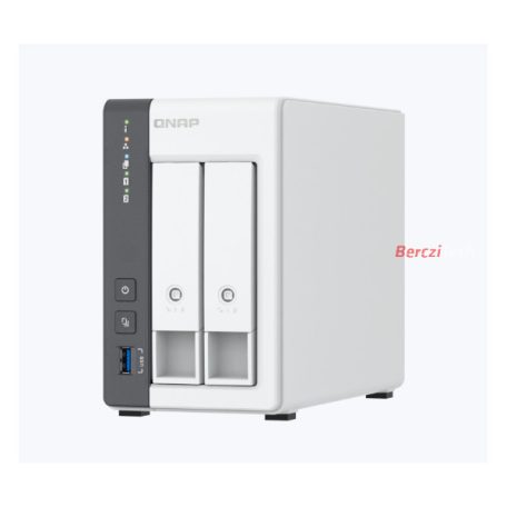 QNAP NAS 2 fiókos 4x2GHz, 4GB RAM, 1x2500Mbps, 1x1000Mbps, 1xUSB3.2, 2xUSB2.0 - TS-216G