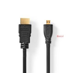   Nedis CVGB34700BK20 micro HDMI - HDMI kábel, 4K@30Hz, 10,2 Gbps, 2m