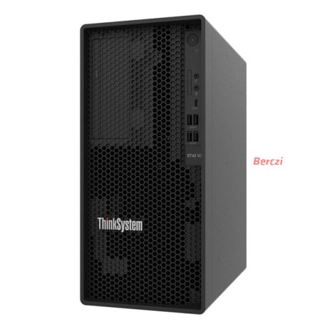 LENOVO torony szerver - ST45 V3 (3.5"), 4C AMD EPYC 4124P 3.8GHz, 1x16GB, 2x 1TB HDD, Software RAID, 500W.