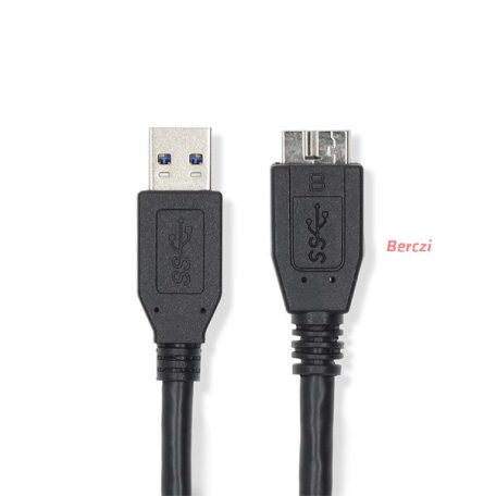 Nedis CCGL61500BK05 USB3.2 - micro-B (micro B) kábel, 5 Gbps, 0,5m, (USB3.1, USB3.0, USB2.0)