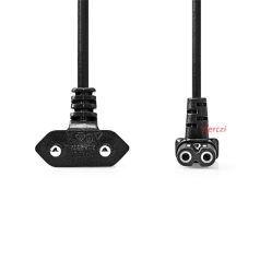   Nedis CEGL11075BK20 táp kábel IEC-320-C1, 90°-os szögben hajlított, 2m