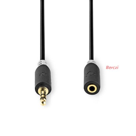 Nedis CABW22050AT20 sztereo audió kábel 3,5mm sztereo jack dugó - 3,5mm sztereo jack aljzat,  2 m