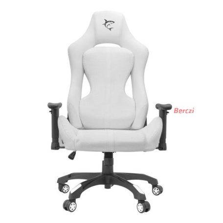 WHITE SHARK MONZA-W GAMER szék fehér, puha nyak és fej párna, lélegző felület, 120 kg- ig