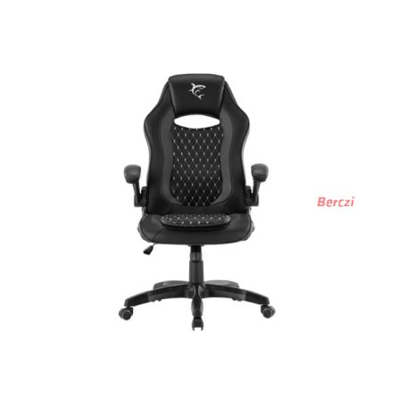 WHITE SHARK NYX-B NYX gamer szék, fekete, puha nyak, fej és hát párnák, lélegzó felület, 120 kg - ig