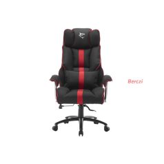   WHITE SHARK WS LE MANS LE MANS fekete/piros gamer szék, puha nyak, fej és hát párnák, lélegző felület, 120 kg-ig