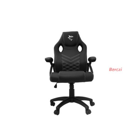 WHITE SHARK ZOLDER fekete gamer szék , puha nyak, fej és hát párnák, lélegző felület, 3 év garancia, 120 kg - ig
